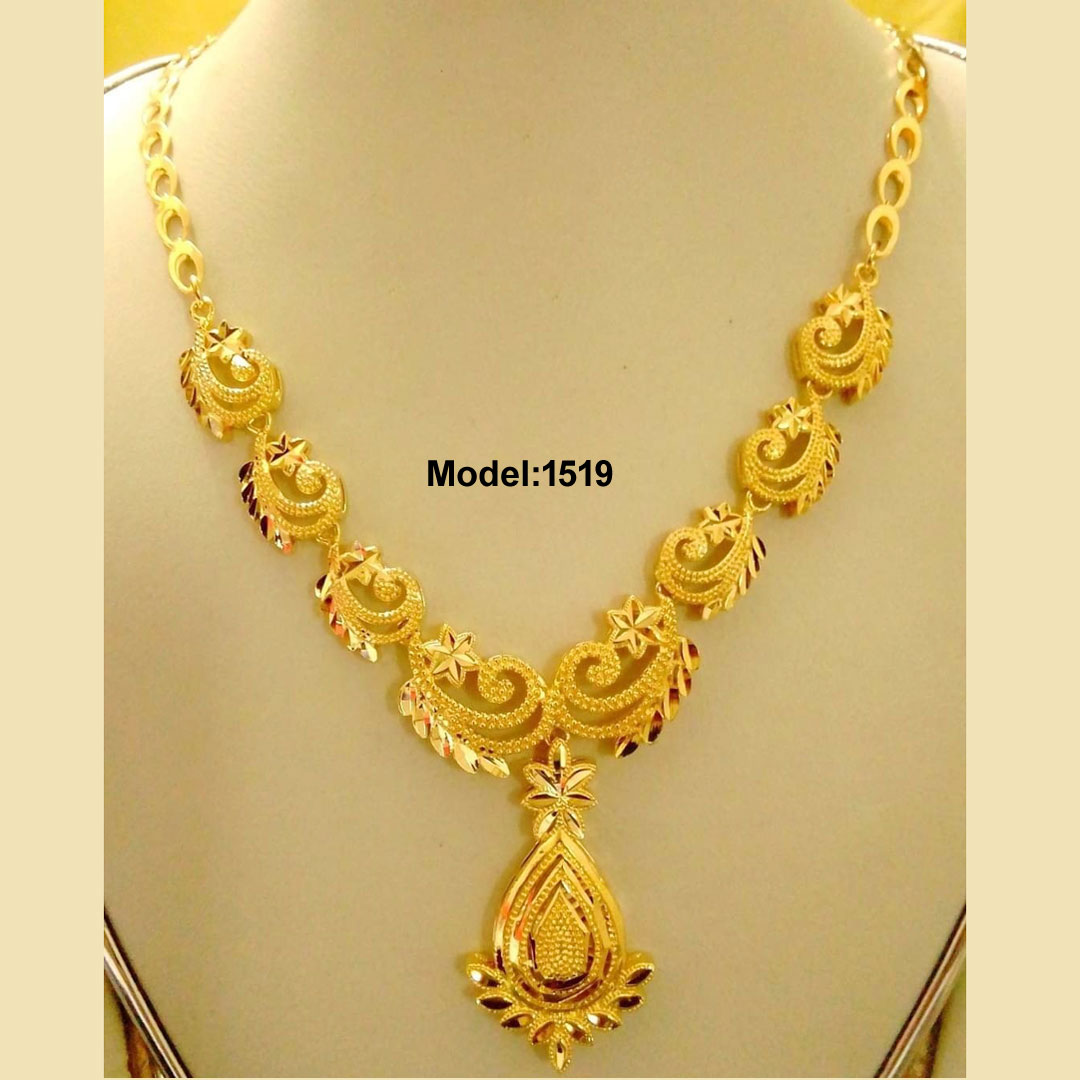 Gold Plated Silver Tulsi Necklace - Small Beads-vachngandaiphat.com.vn